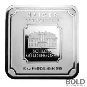 Silver 10 oz Geiger Edelmetalle Square Bar (Original)