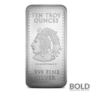 Silver 10 oz Aztec Calendar Bar