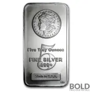 Silver 5 oz Morgan Bar