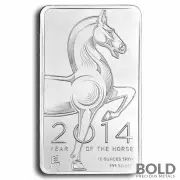 2014 Silver NTR Metals Lunar Year of the Horse Bar - 10 oz