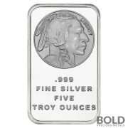 Silver 5 oz Buffalo Bar