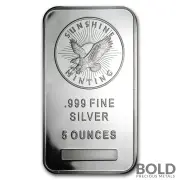 Silver 5 oz Sunshine Mint Bar