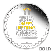 2022 Perth Happy Birthday 1 oz Silver Colored Proof