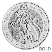 2022 Britain Tudor's Beasts Lion 2 oz Silver BU