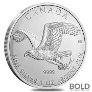 2014 Silver Canadian Birds of Prey Bald Eagle - 1 oz