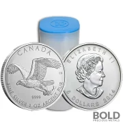 2014 Silver Canadian Birds of Prey Bald Eagle - 1 oz