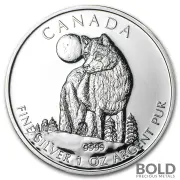 2011 1 oz Canadian Wolf Silver Coin (BU)