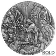 2022 Silver 2 oz Fiji Jesus Healing the Sick Biblical Series Coin