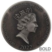 2022 Silver 2 oz Fiji Samson and the Gates of Gaza Biblical Series Coin