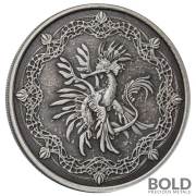 2022 Silver 1 oz Samoa Sea Dragon Antiqued Coin