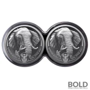 2021 South Africa Big Five II Elephant 1 oz Silver Proof 2-Coin Set