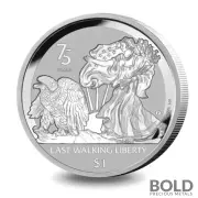2022 BVI Walking Liberty 75th Anniversary 1 oz Silver Reverse Frosted Coin