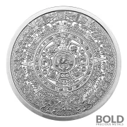 Silver 5 oz Aztec Calendar Round