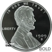 Silver - 5 oz Lincoln Wheat Cent Round