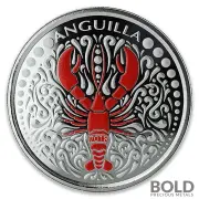 2018 EC8 Anguilla: Lobster 1 oz Silver Proof (Colored)