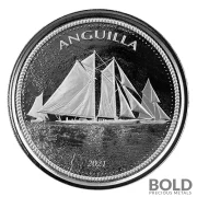 2021 1 oz Silver EC8 Anguilla Sailboat BU