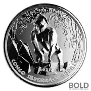 2021 Republic of Congo Gorilla Silver 1 oz