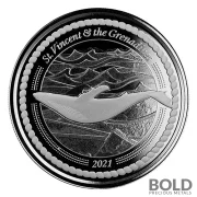 2021 St. Vincent & The Grenadines: Humpback Whale 1 oz Silver BU