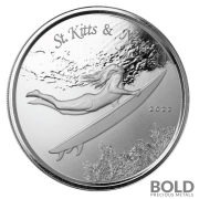 2022 Silver 1 oz St Kitts & Nevis Underwater Surfer Coin BU