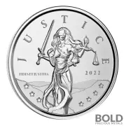 2022 Gibraltar Lady Justice Silver 1 oz BU