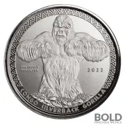 2022 Republic of Congo Gorilla Silver 1 oz