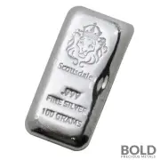 Silver 100 gram Scottsdale Cast Bar