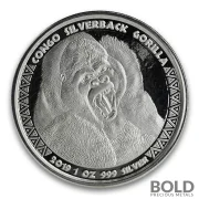 2019 Republic of Congo Gorilla Silver 1 oz