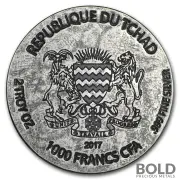 2017 Silver 2 oz Republic of Chad Pharaoh Ramesses