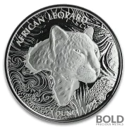 2019 Silver 1 oz Republic of Ghana African Leopard