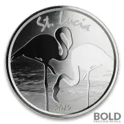 2019 St. Lucia Flamingo 1 oz Silver BU