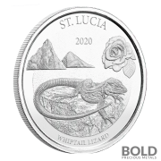 2020 EC8 St. Lucia Whiptail Lizard 1 oz Silver BU