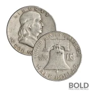 90% Silver - $0.50 FV Franklin Half Dollars Circulated/Junk