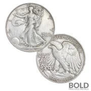 90% Silver - $0.50 FV Liberty Walking Half Dollars Circulated/Junk