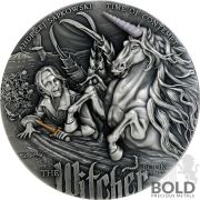 2022 The Witcher: Time of Contempt 2 oz Silver Antique High-Relief