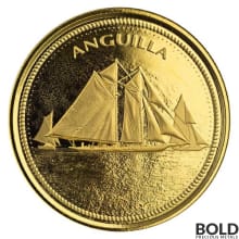 2021 1 oz EC8 Anguilla: Sailboat Gold Coin (BU)