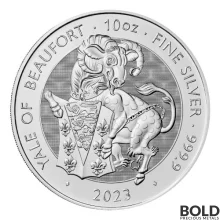 2023 10 oz Britain Tudor Beasts: Yale of Beaufort Silver Coin (BU)