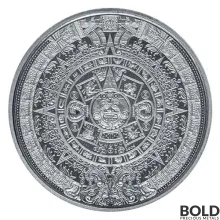 1/10 oz Aztec Calendar Silver Round