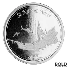 2021 1 oz EC8 St Kitts & Nevis Shipwreck Silver Coin (BU)