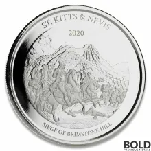 2020 1 oz EC8 St Kitts & Nevis Brimstone Hill Silver Coin (BU)
