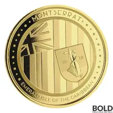 2018 EC8 Montserrat Emerald Isle 1 oz Gold BU