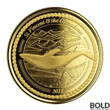 2021 EC8 St Vincent Grenadines Humpback Whale 1 oz Gold BU