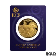 2022 Gold 1 oz EC8 Dominica Mountain Chicken Coin BU