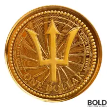2023 Gold 1/10 oz Barbados Trident Coin