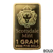 Gold 1 Gram Scottsdale Bar