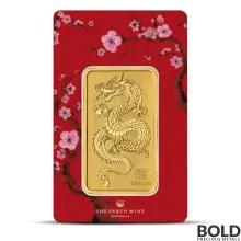 1 oz Perth Dragon Gold Bar