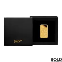 2022 Tuvalu James Bond: 60 Years of Bond 1 oz Gold Proof Rectangular Coin