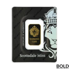 Gold 5 Gram Scottsdale Lion Bar