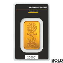 Gold Argor-Heraeus KineBar - 20 Gram