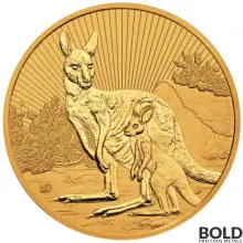 2023 Gold 2 oz Perth Mint Next Generation: Mother & Baby Kangaroo Piedfort