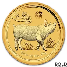 2019 Gold 1/2 oz Australia Perth Lunar Pig